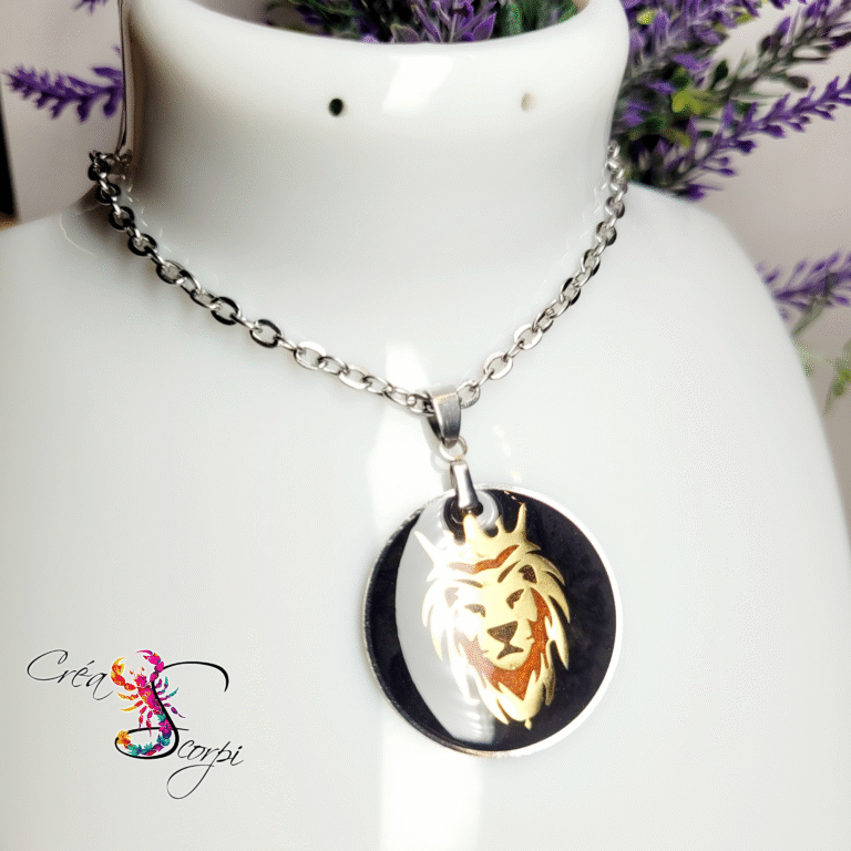 Collier Pendentif "Lion Royal" - Pour Homme