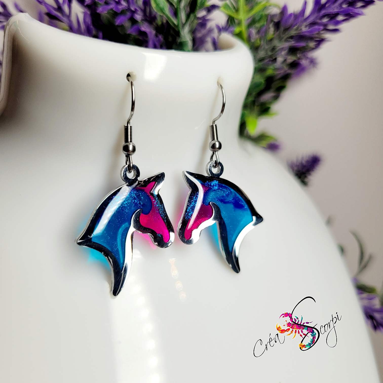 Boucles d'Oreilles "Aurore Équestre" – Image 3