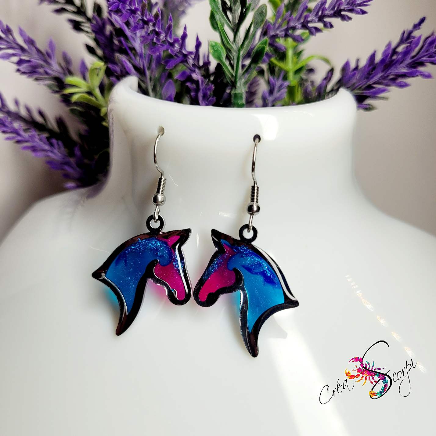Boucles d'Oreilles "Aurore Équestre" – Image 4