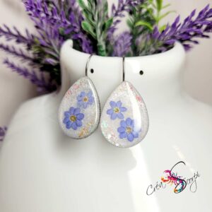 Boucles d'Oreilles "Douceur Florale & Éclat Cristallin"