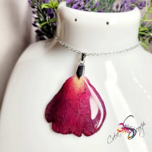 Collier Pétale de Rose Véritable