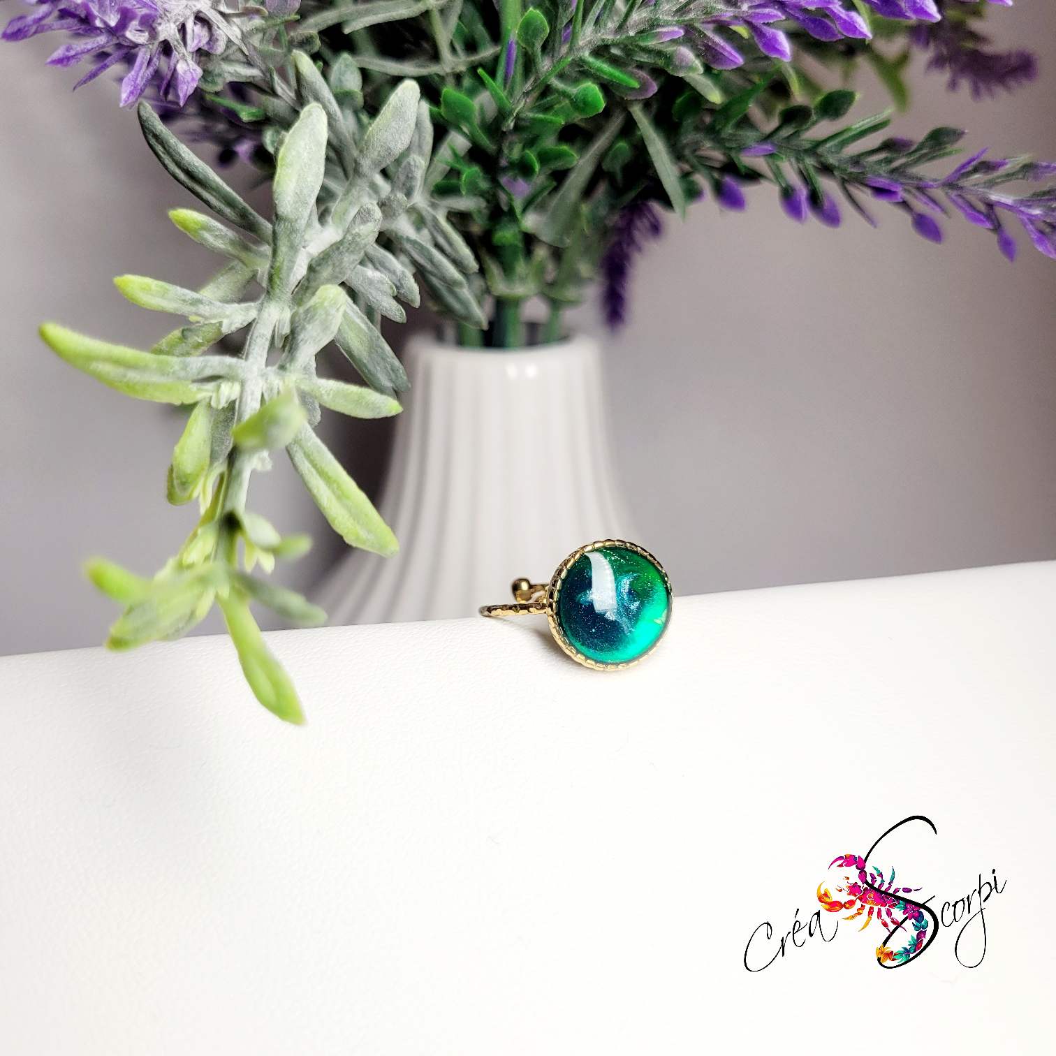 Bague "Éclat d'Émeraude Stellaire" – Image 2