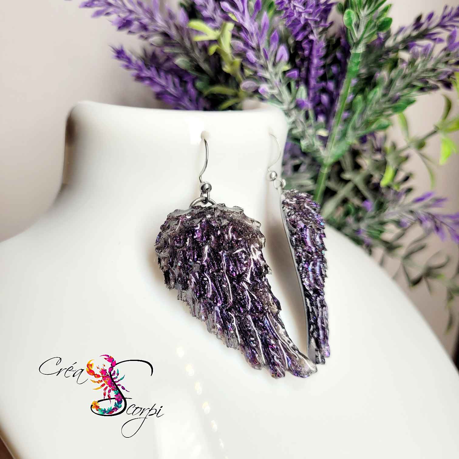Boucles d'oreilles "Ailes Mystiques" – Image 2